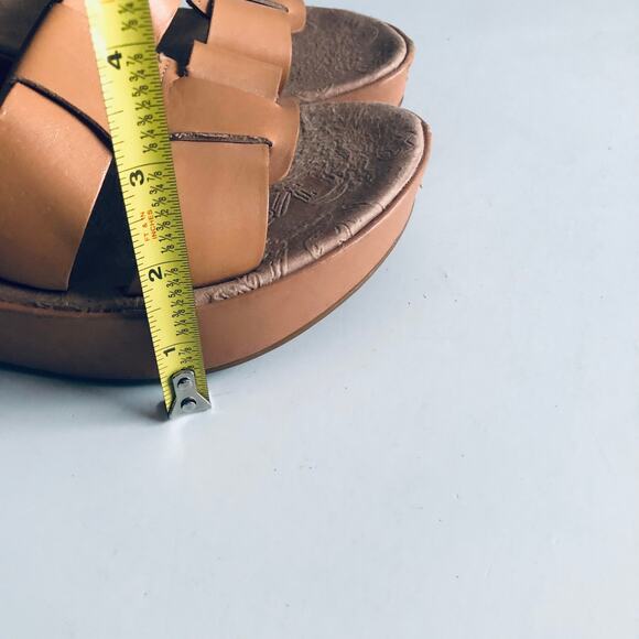 Kork-Ease 'Emilie' SZ 10 Tan Leather Wedge Comfort Sandal Platform - Picture 8 of 15